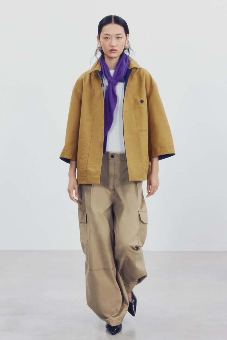 Двусторонний короткий тренч zw collection