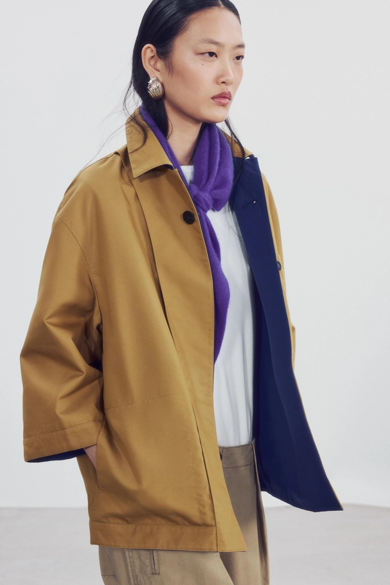 Двусторонний короткий тренч zw collection