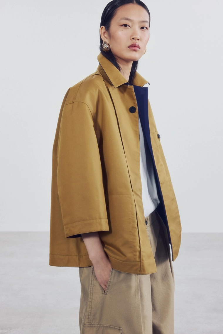 Двусторонний короткий тренч zw collection