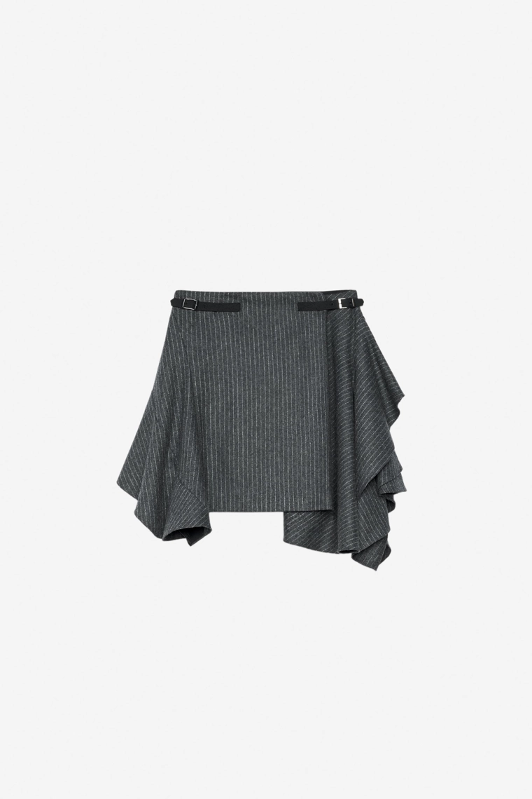 Юбка в полоску из смесовой шерсти - must-have