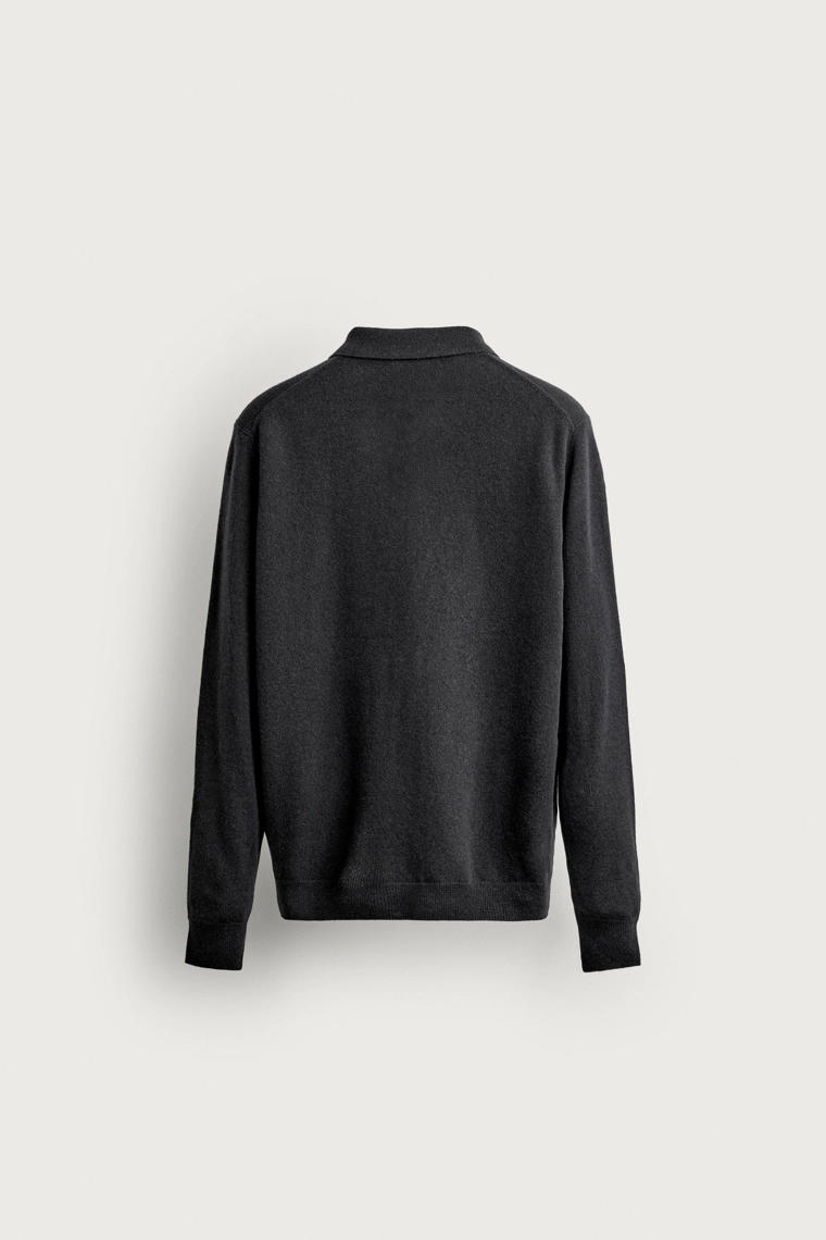 Поло regular fit из трикотажа с добавлением шерсти
