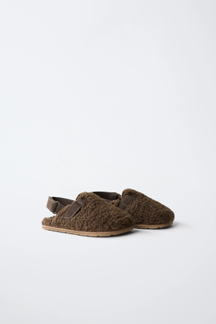 Мюли barefoot из искусственной шерсти
