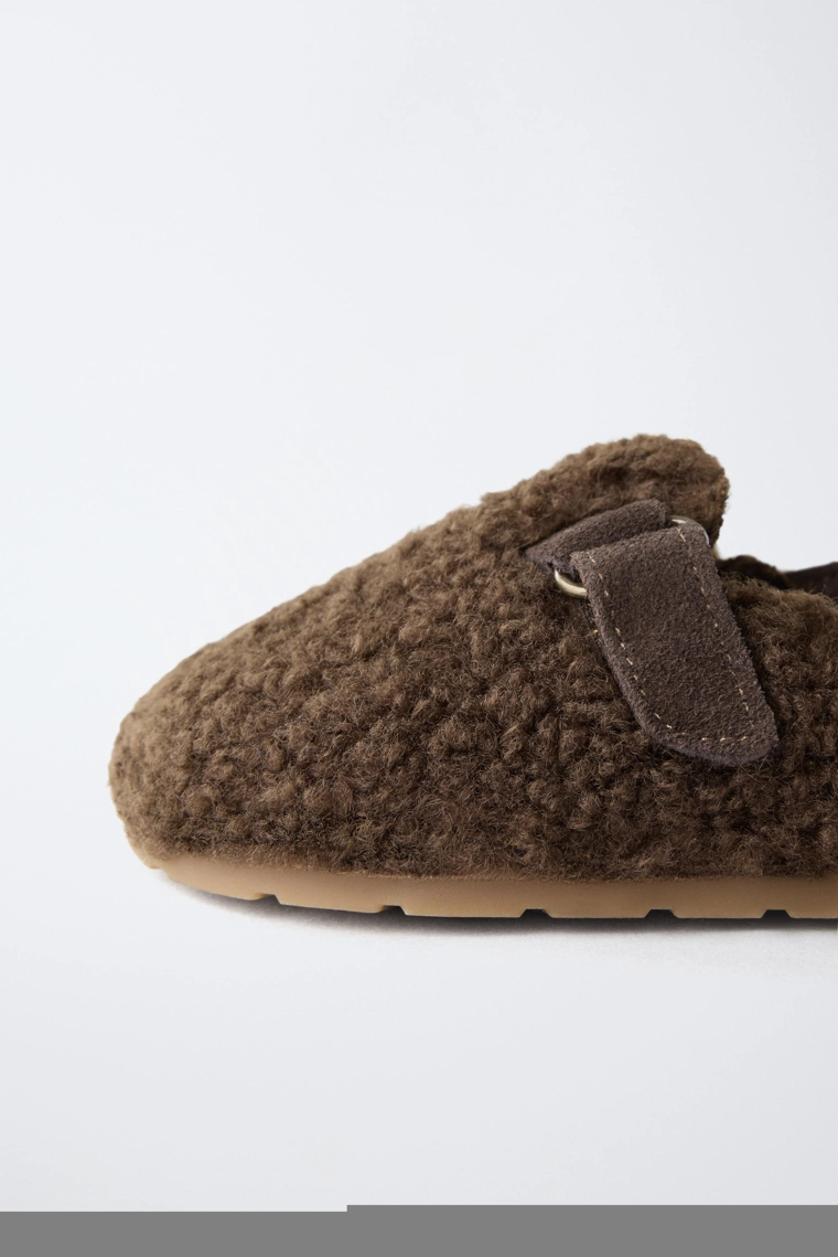 Мюли barefoot из искусственной шерсти