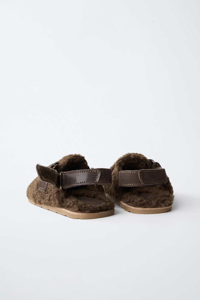 Мюли barefoot из искусственной шерсти