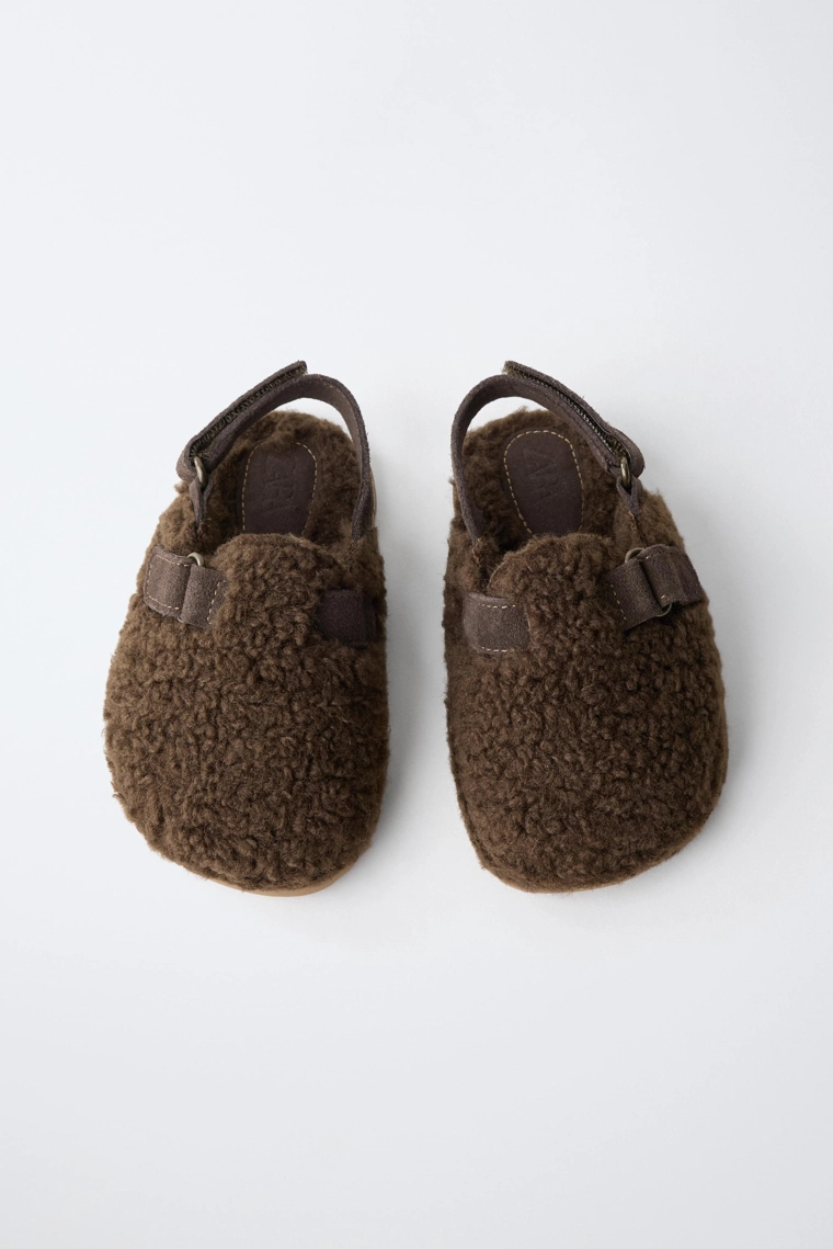 Мюли barefoot из искусственной шерсти