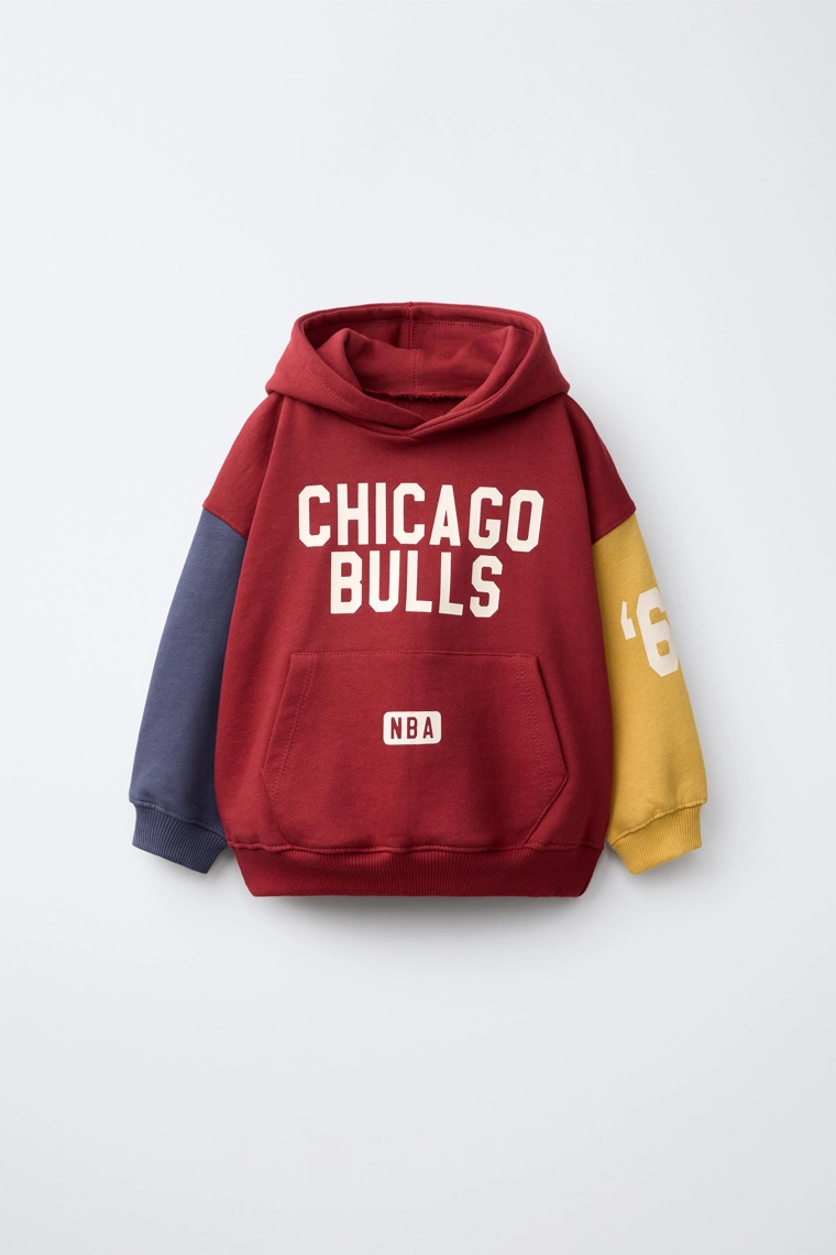Худи nba – chicago bulls в стиле колор-блок