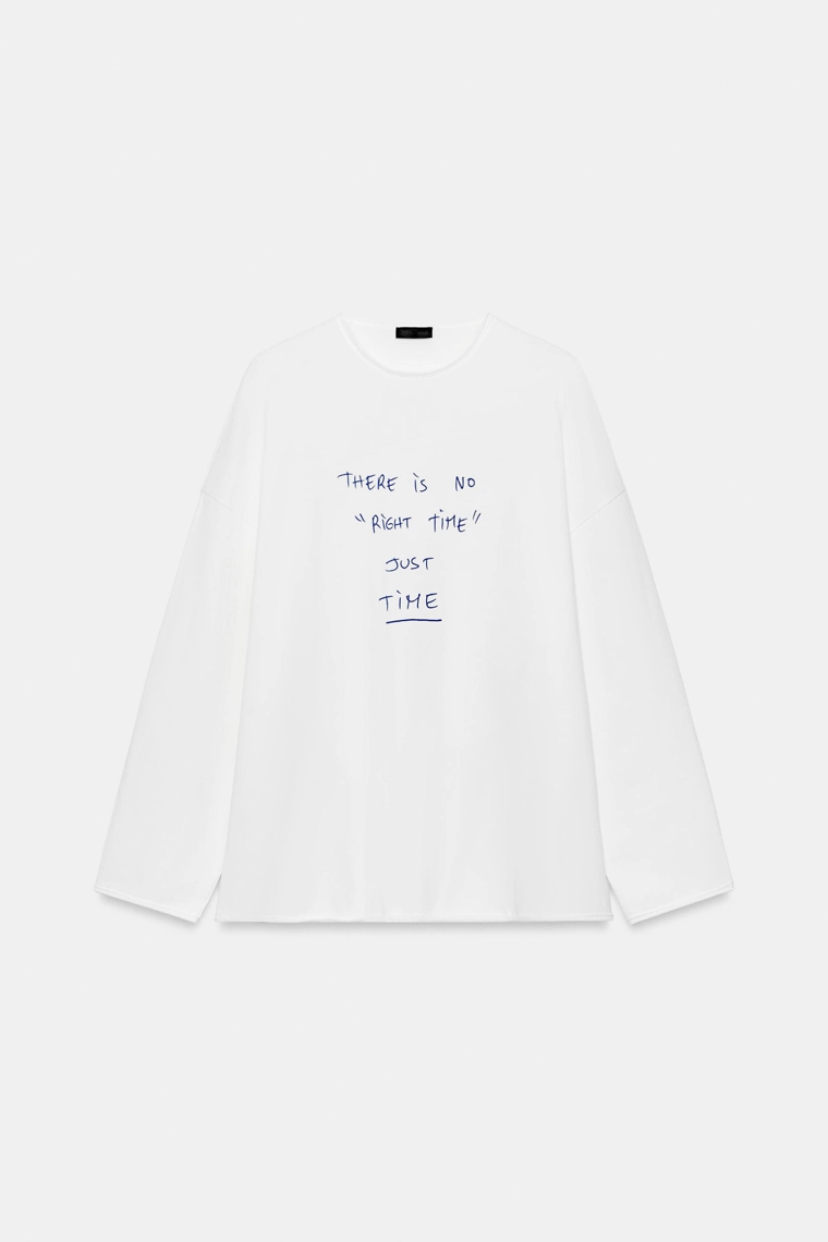 Футболка oversize с надписью thomas lelú