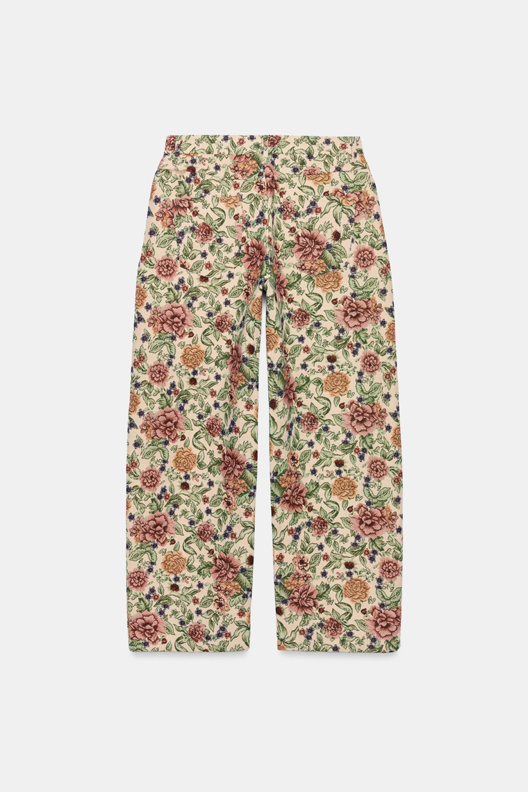 Штаны с цветочным жаккардовым узором zw collection