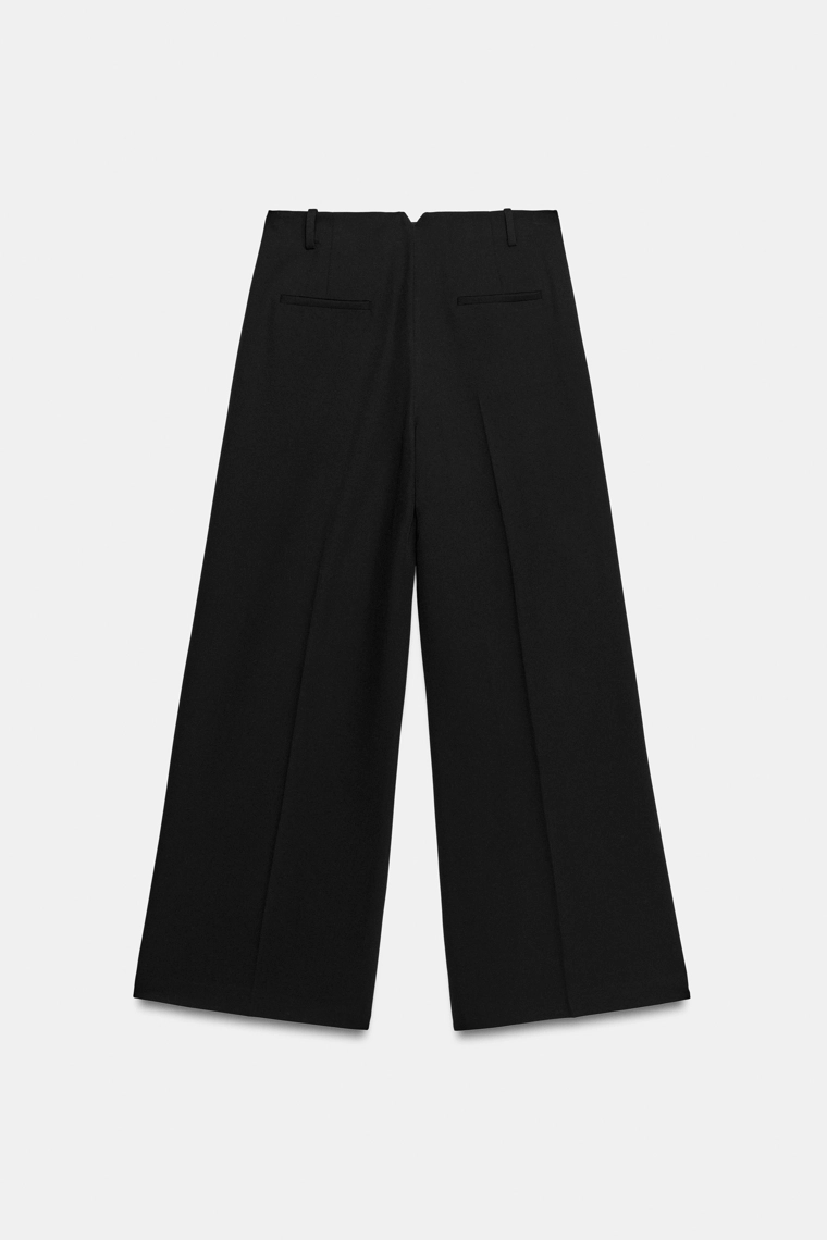 Расклешённые брюки с защипами zw collection
