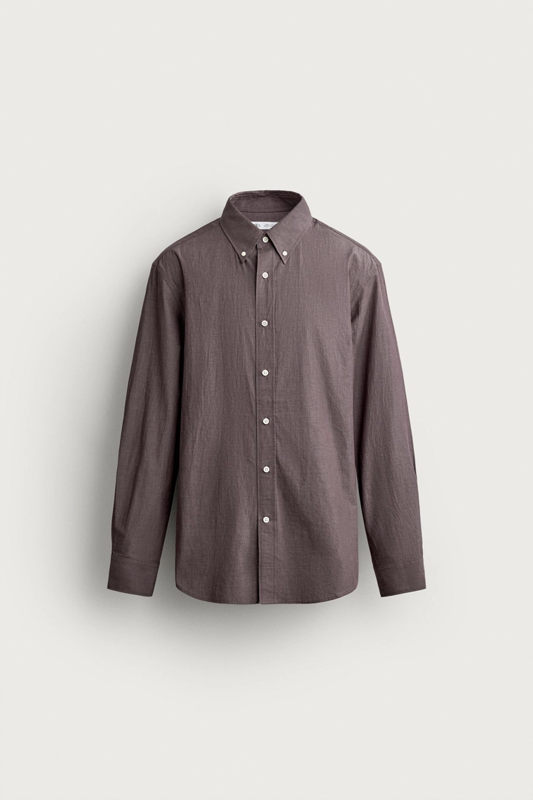 Хлопковая рубашка regular fit