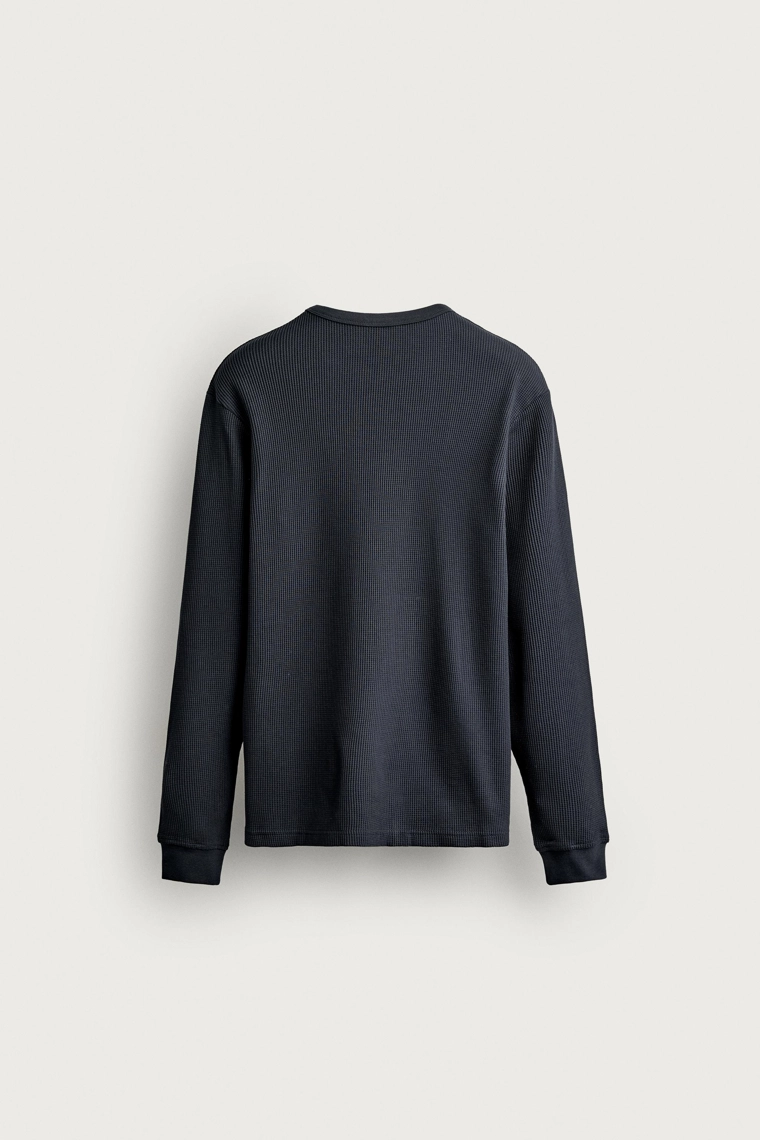 Футболка regular fit с вафельной вязкой
