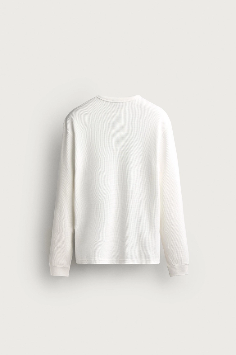 Футболка regular fit из хлопка с вафельной вязкой
