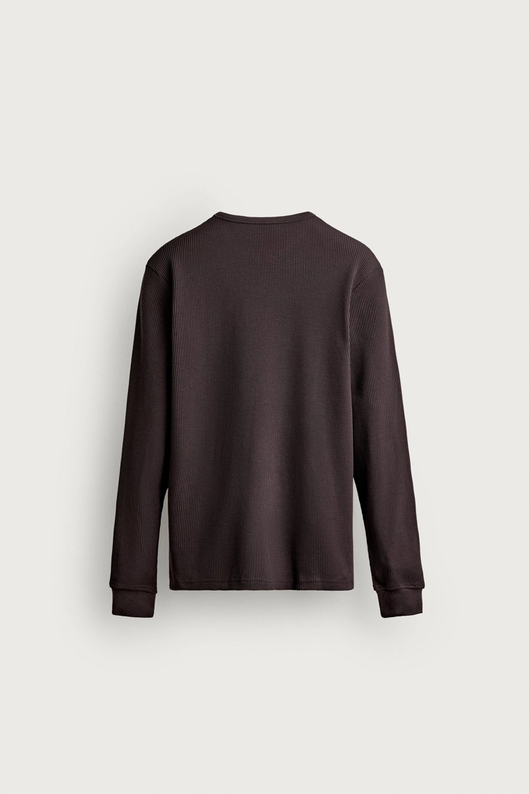 Футболка regular fit из вафельного трикотажа