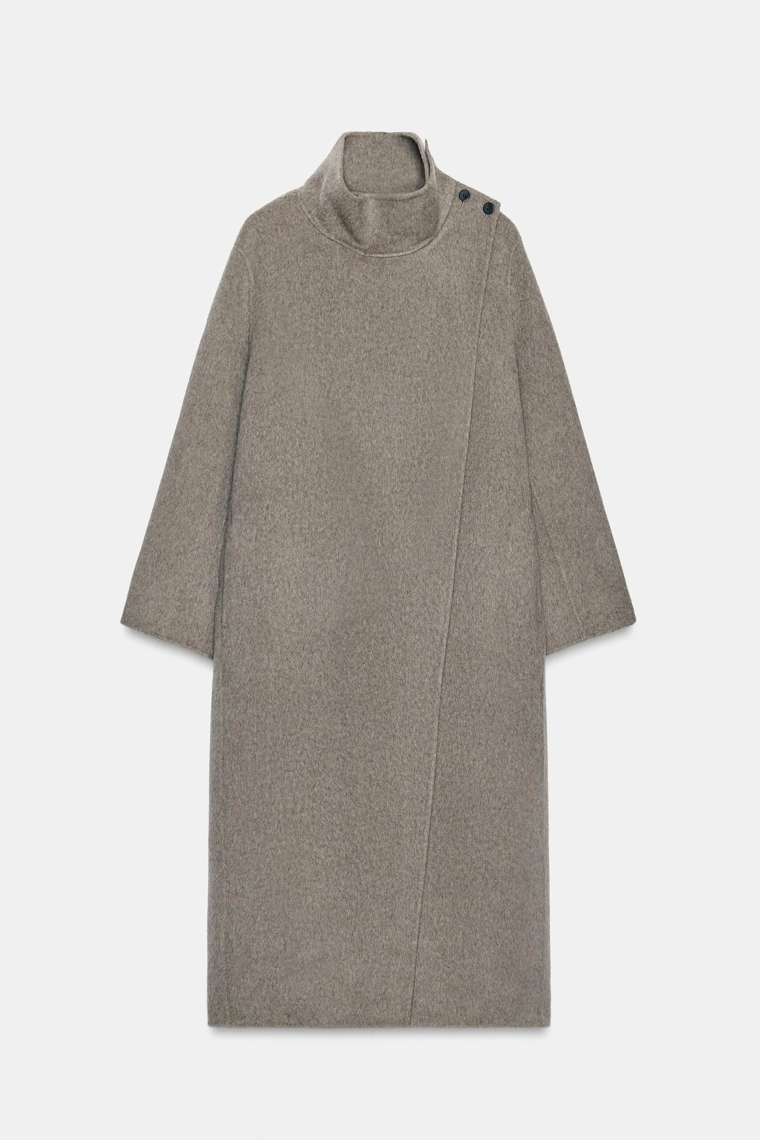 Длинное пальто из шерстяной смеси zw collection