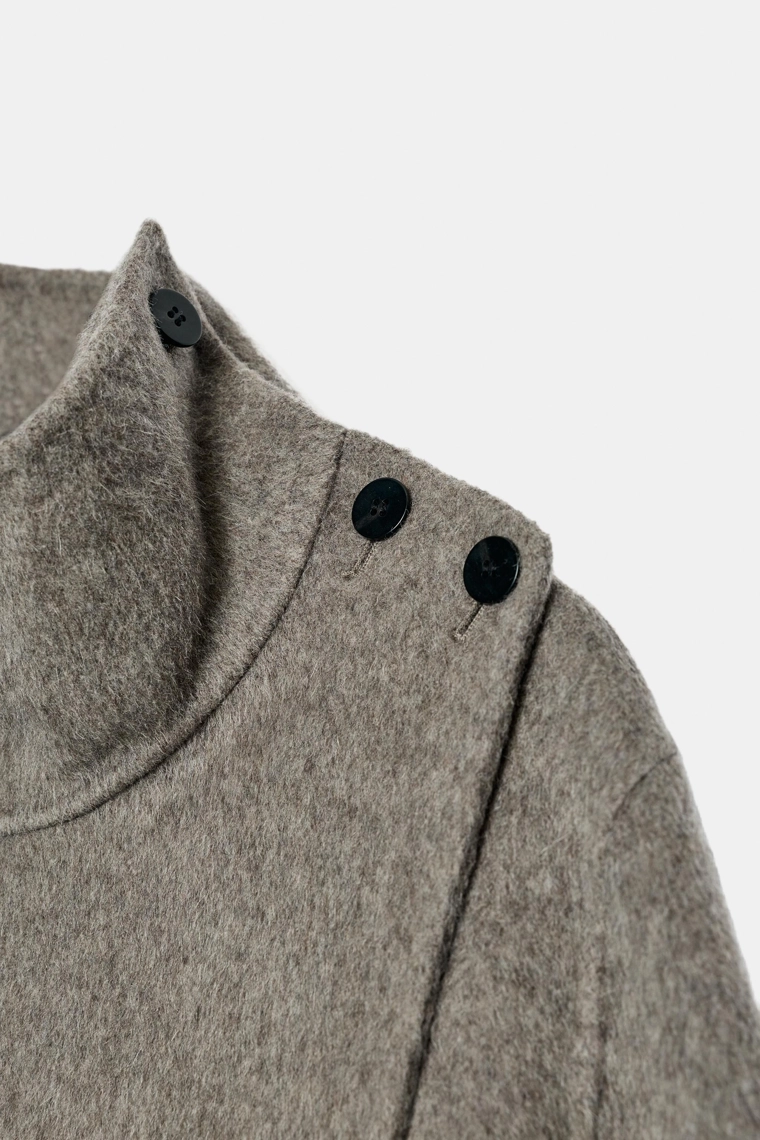 Длинное пальто из шерстяной смеси zw collection