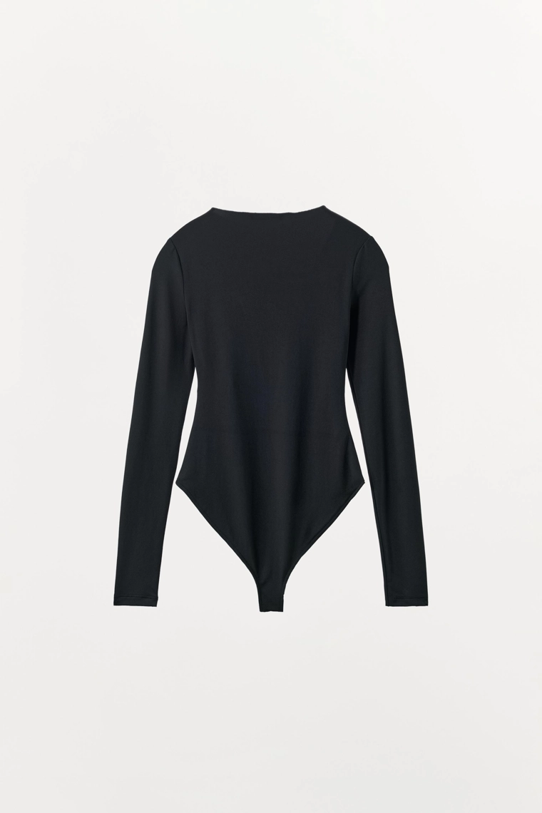 Боди с комбинированным тюлем