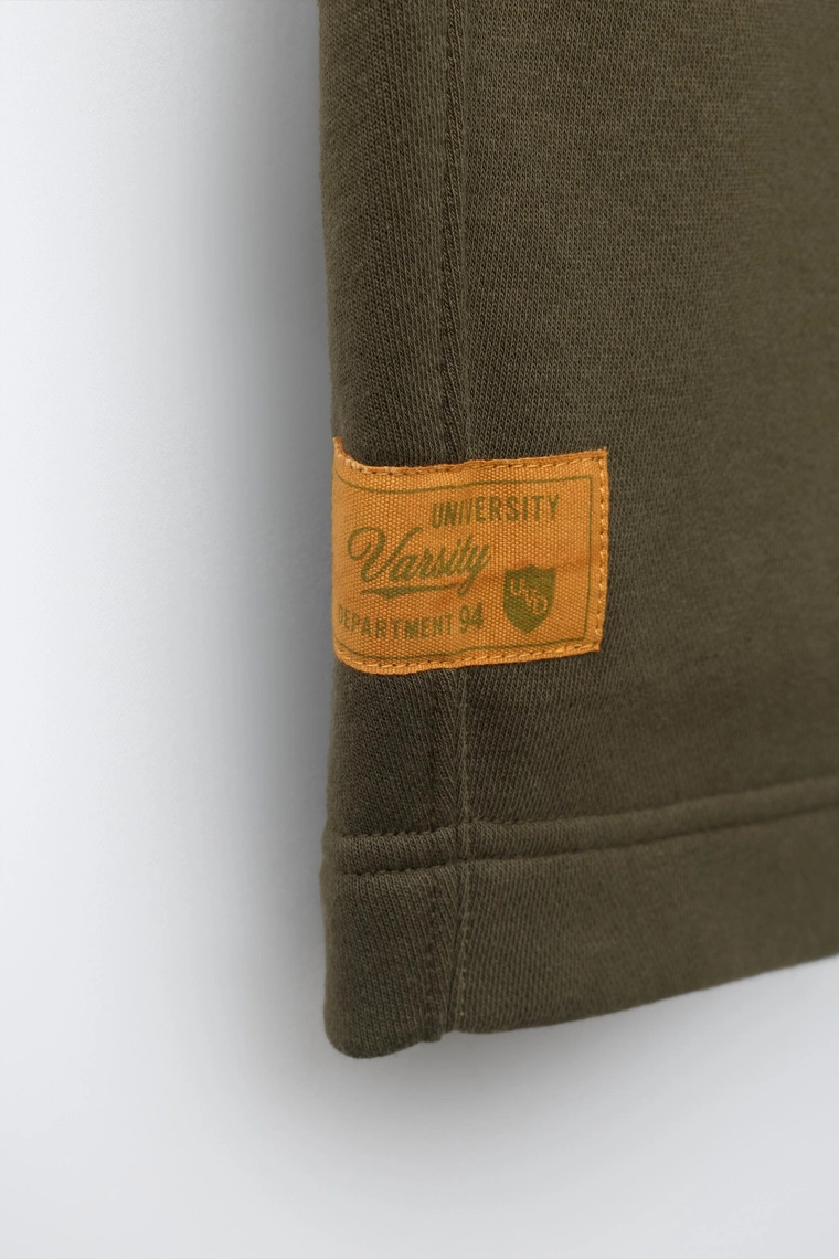 Брюки из плюша свободного кроя varsity с эластичным поясом