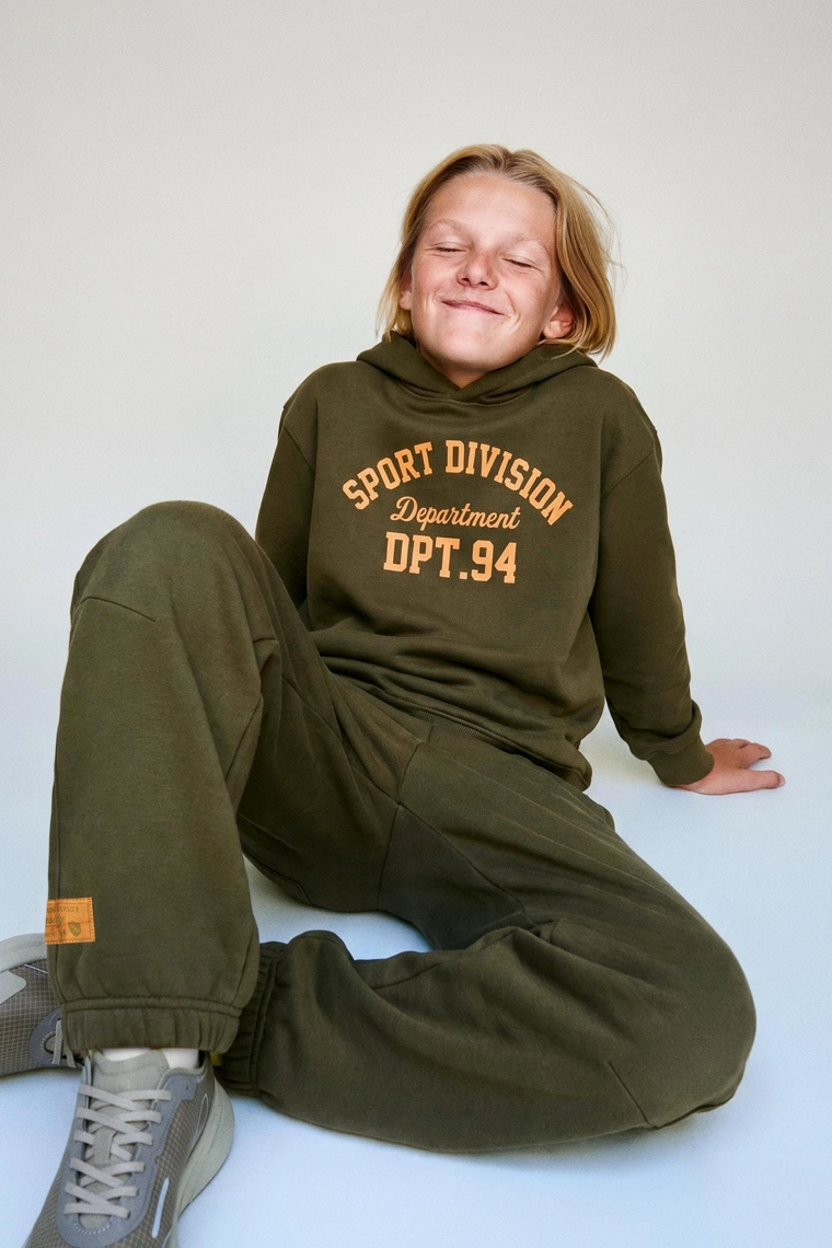 Брюки из плюша свободного кроя varsity с эластичным поясом