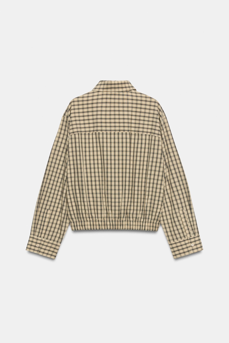 Рубашка с пышными рукавами zw collection в клетку