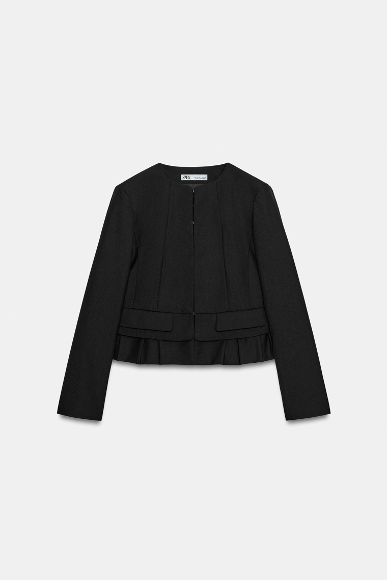 Короткая жакет из шерстяной смеси zw collection