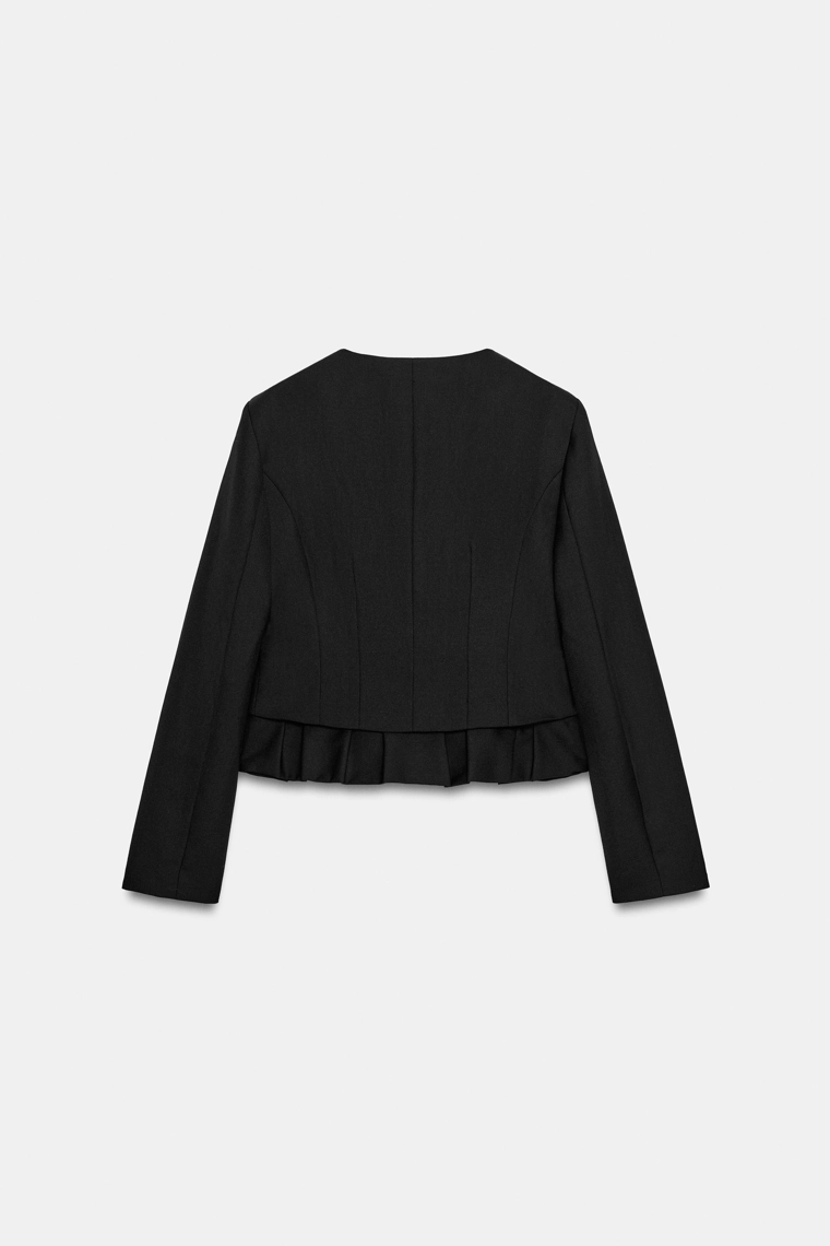 Короткая жакет из шерстяной смеси zw collection