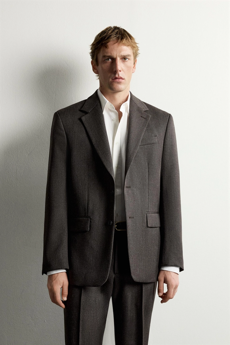 Пиджак из итальянской шерсти в полоску 100% wool manteco®