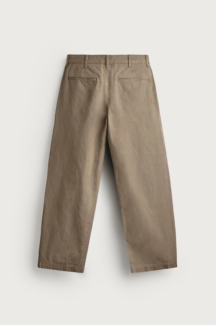 Брюки чинос regular fit с защипами