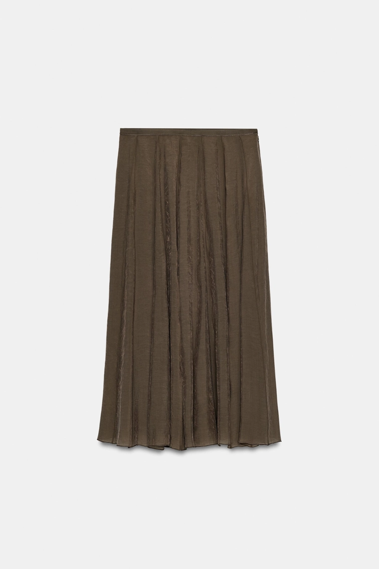 Юбка миди комбинированная Zara «ZW»
