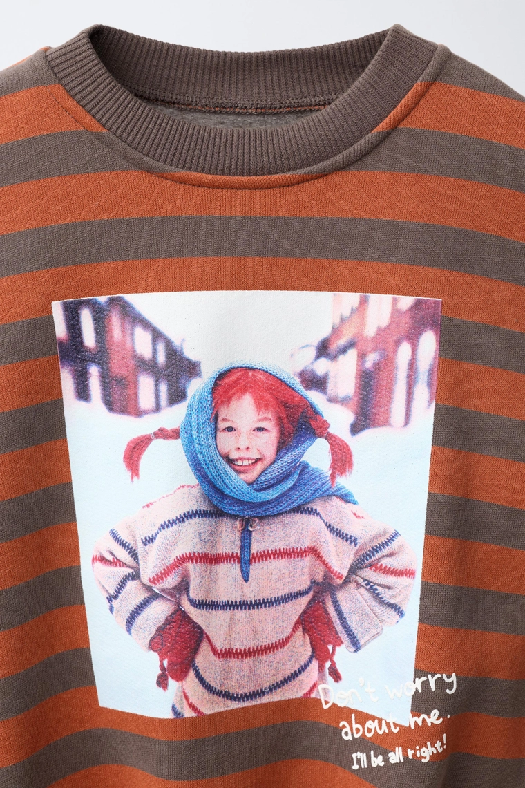 Свитшот с длинными рукавами в полоску pippi longstocking © astrid lindgren company