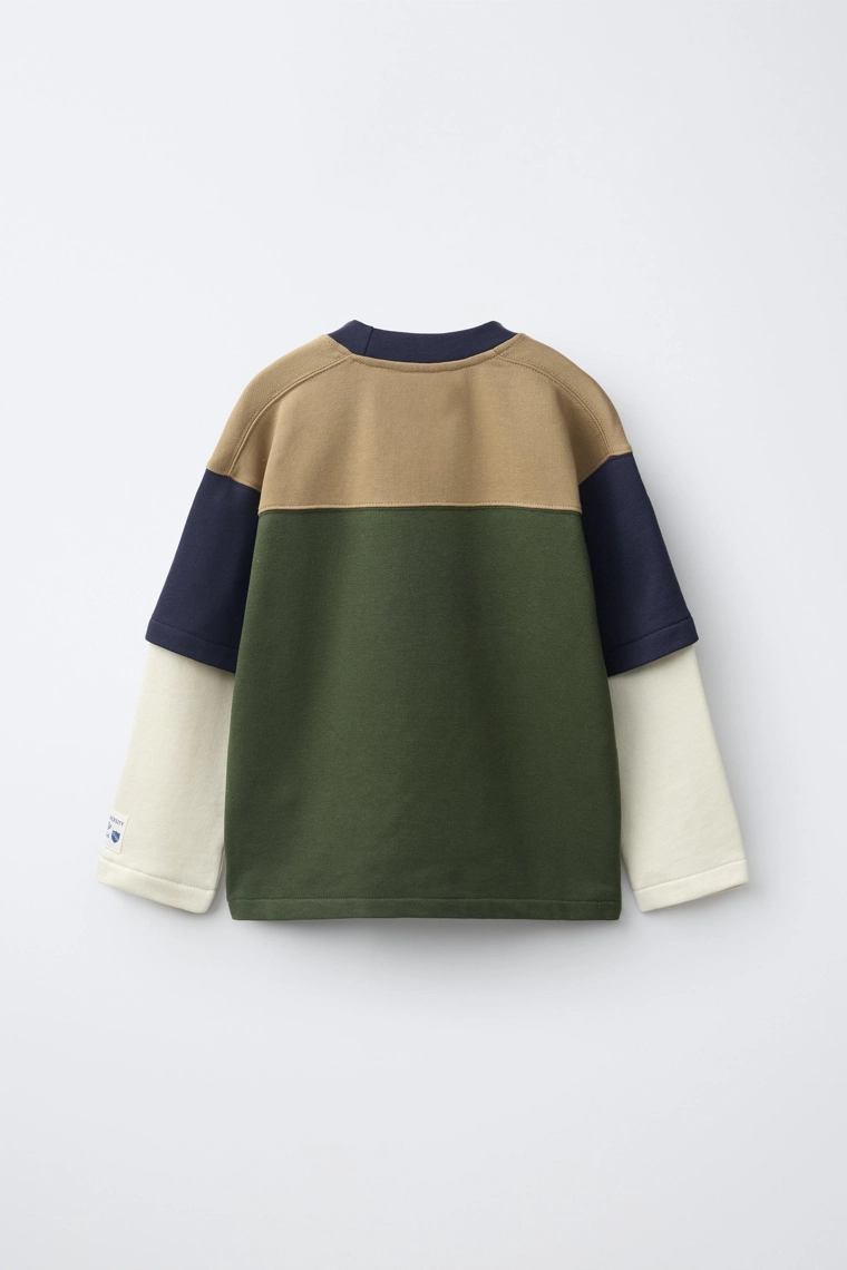 Свитшот varsity с двойными рукавами