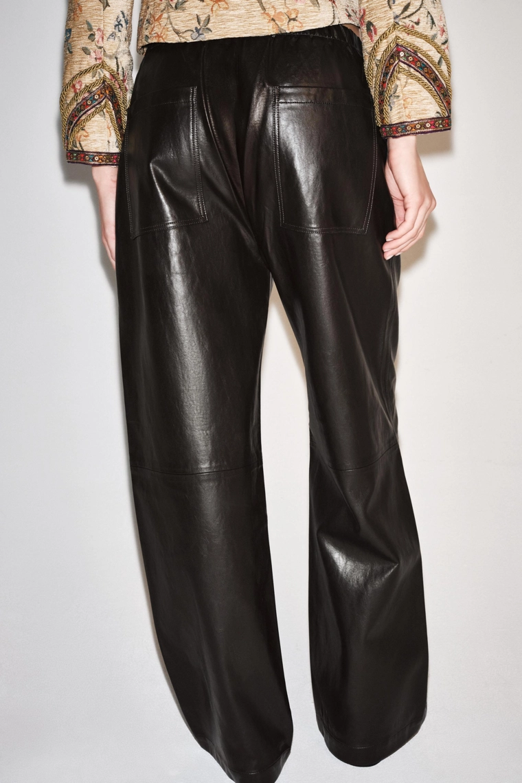 Брюки-джоггеры из искусственной кожи zw collection