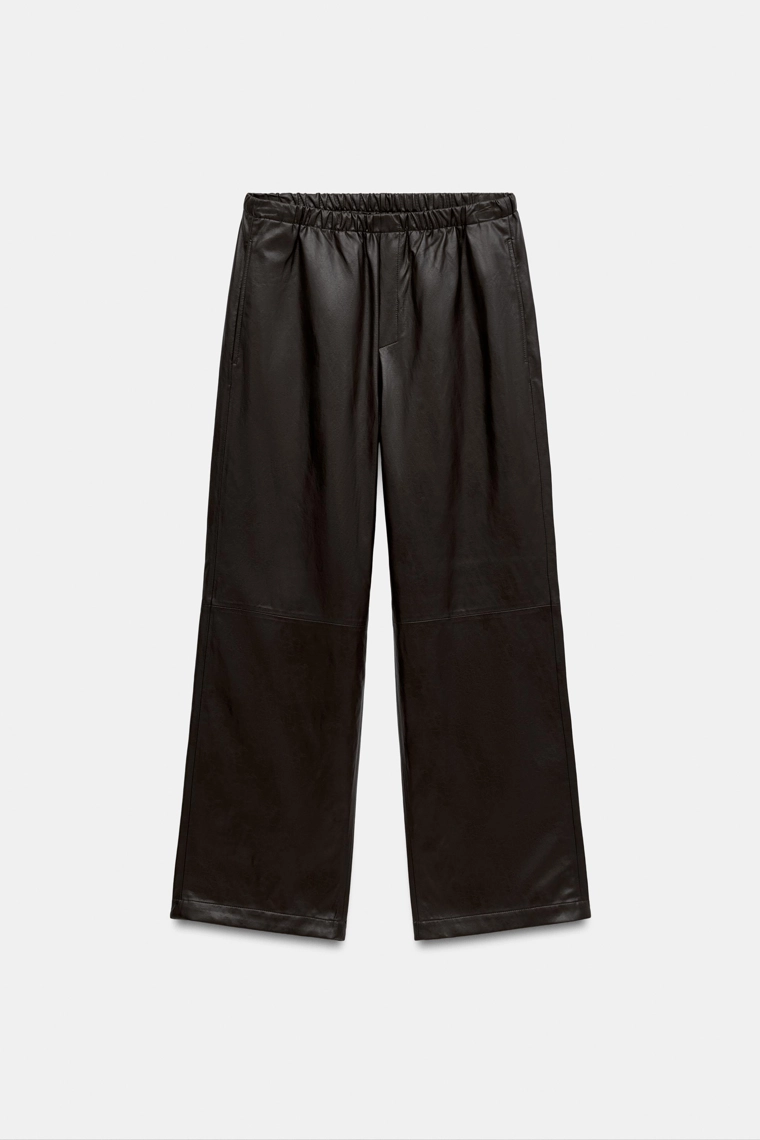 Брюки-джоггеры из искусственной кожи zw collection