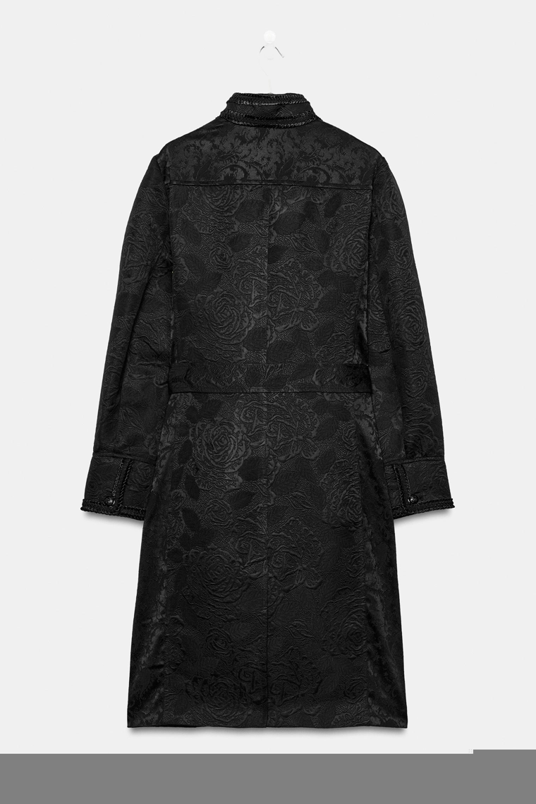 Пальто средней длины из жаккарда zw collection