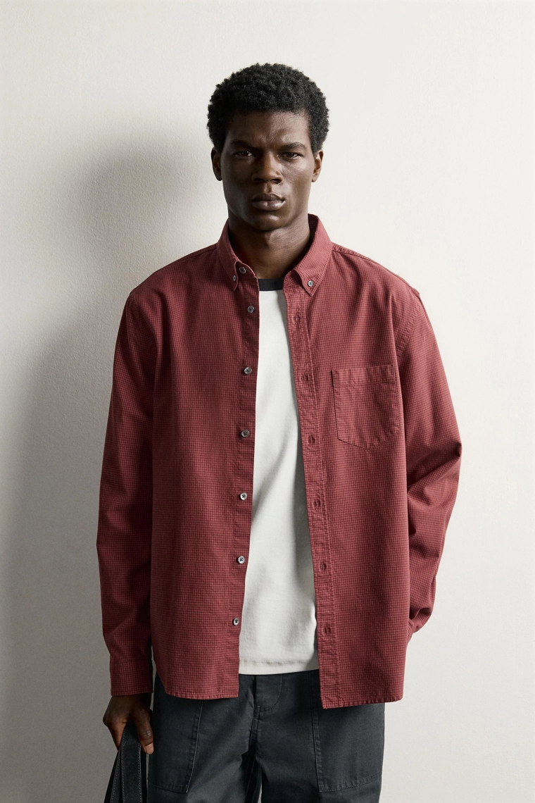 Рубашка regular fit в клетку