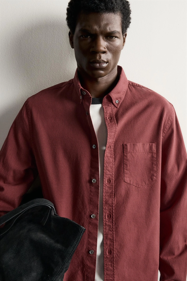 Рубашка regular fit в клетку