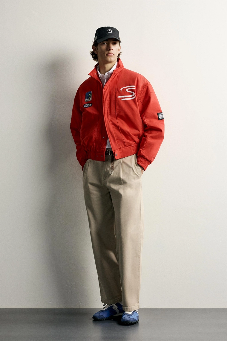 Укороченная стёганая куртка с нашивками ayrton senna © senna brands