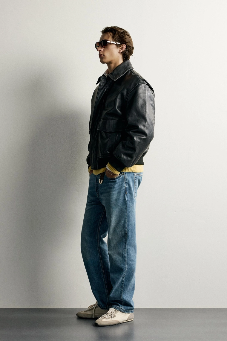 Куртка из кожи regular fit