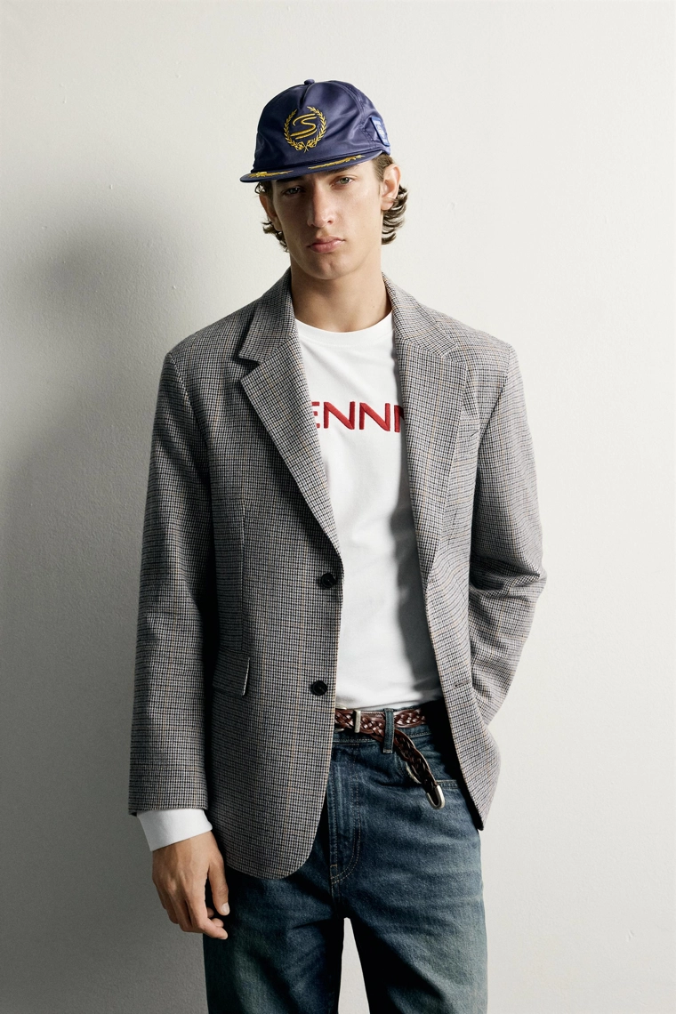 Пиджак в клетку ayrton senna © senna brands, классический крой