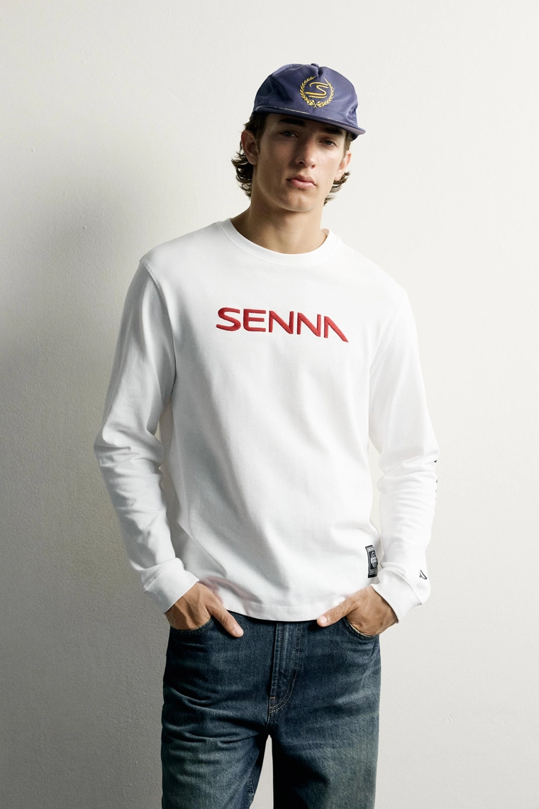 Футболка с принтом ayrton senna © senna brands