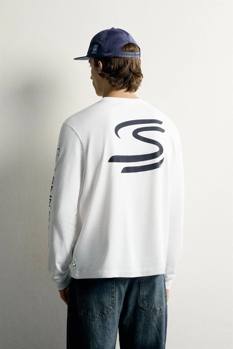 Футболка с принтом ayrton senna © senna brands