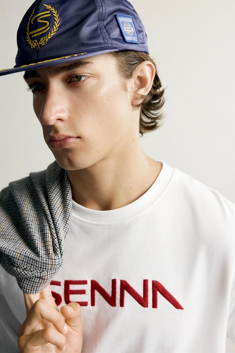 Футболка с принтом ayrton senna © senna brands