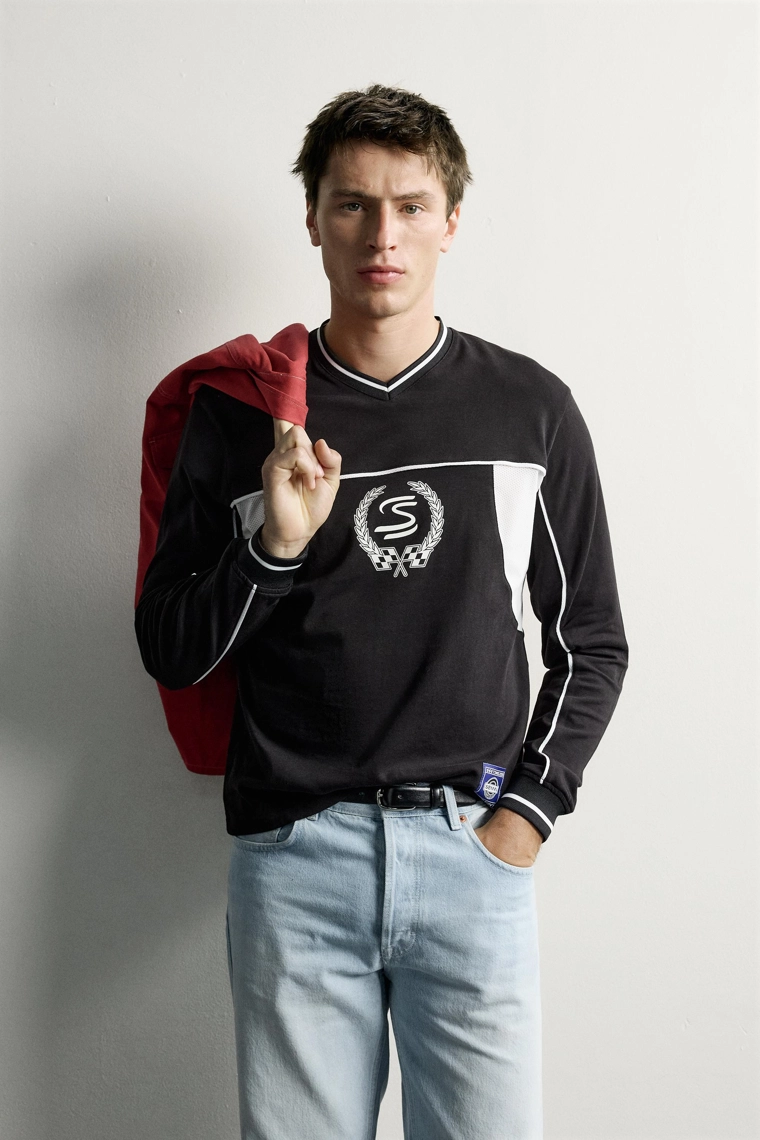 Футболка с контрастным принтом ayrton senna © senna brands