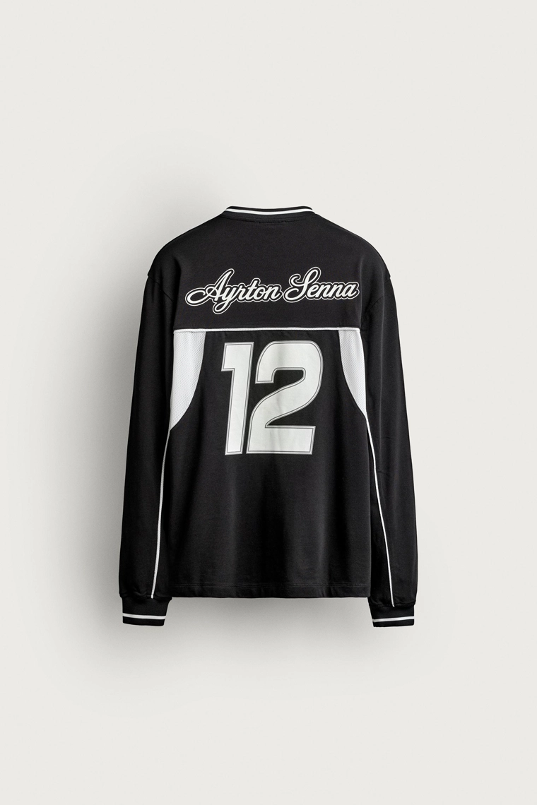 Футболка с контрастным принтом ayrton senna © senna brands
