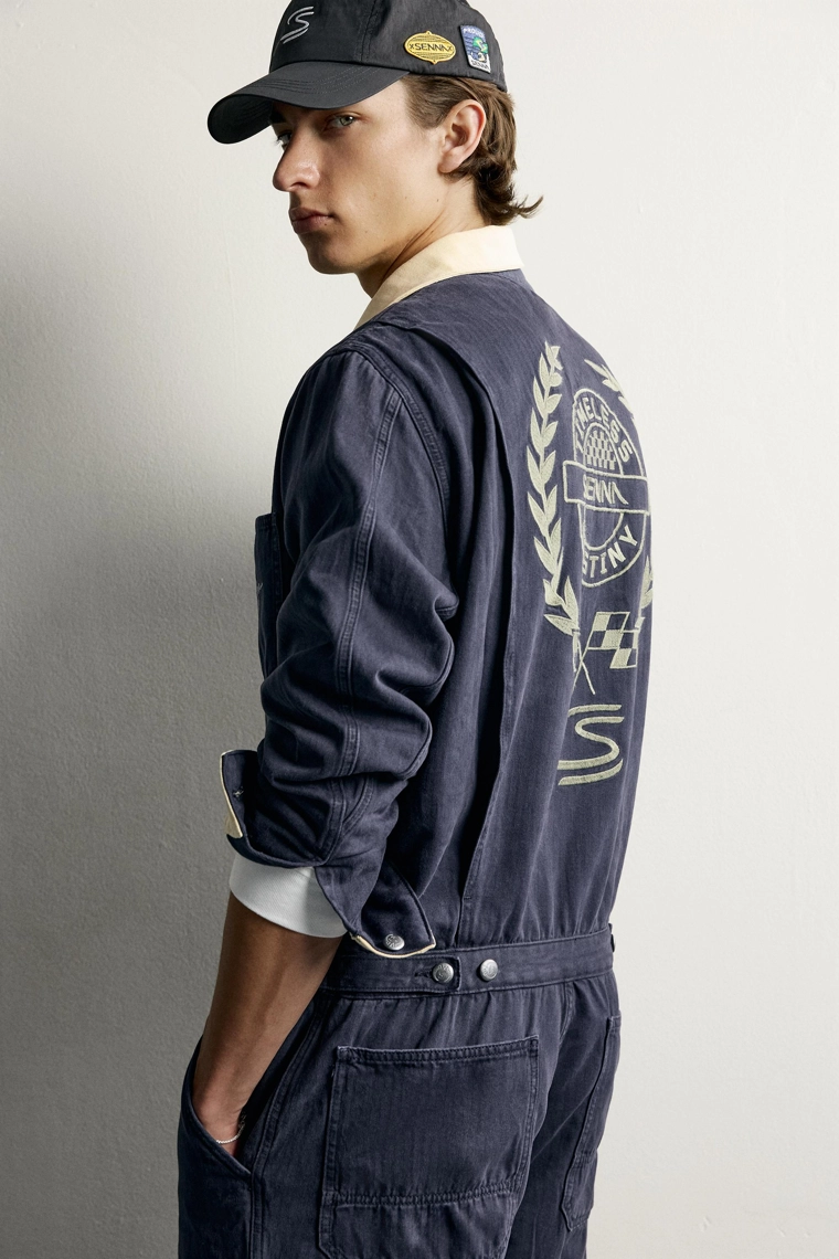 Комбинезон oversize ayrton senna © из хлопка в елочку