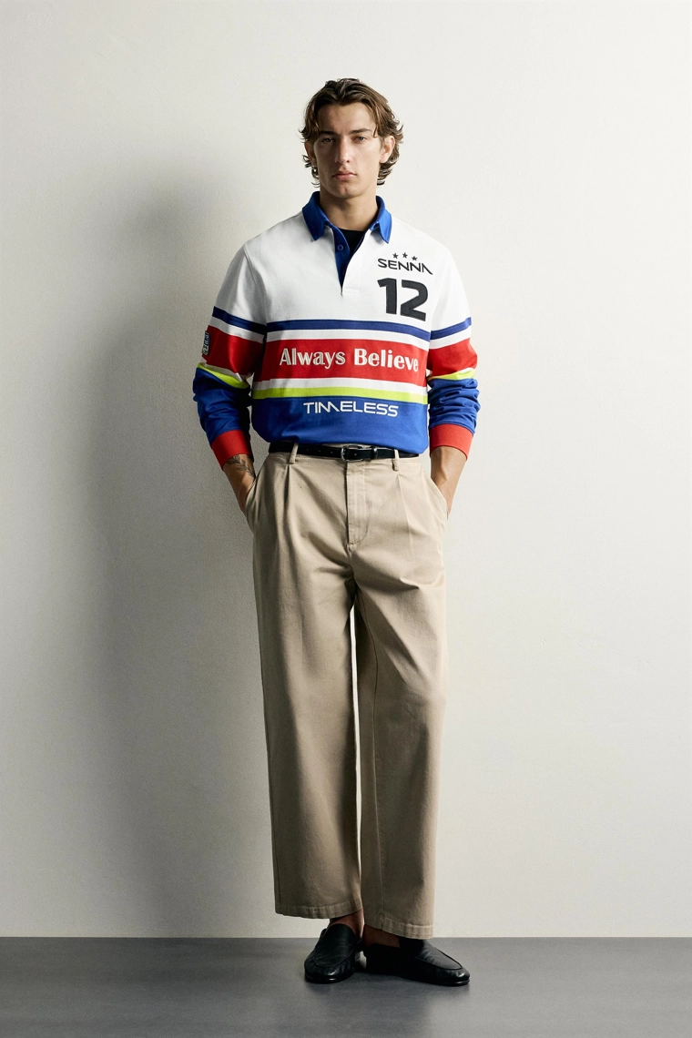 Поло с графическим принтом ayrton senna © senna brands