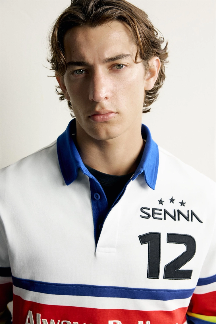 Поло с графическим принтом ayrton senna © senna brands