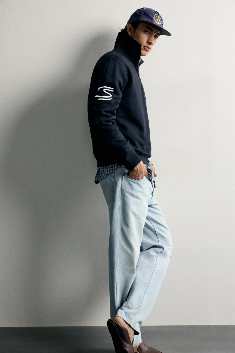 Свитшот ayrton senna © senna brands с воротником на молнии