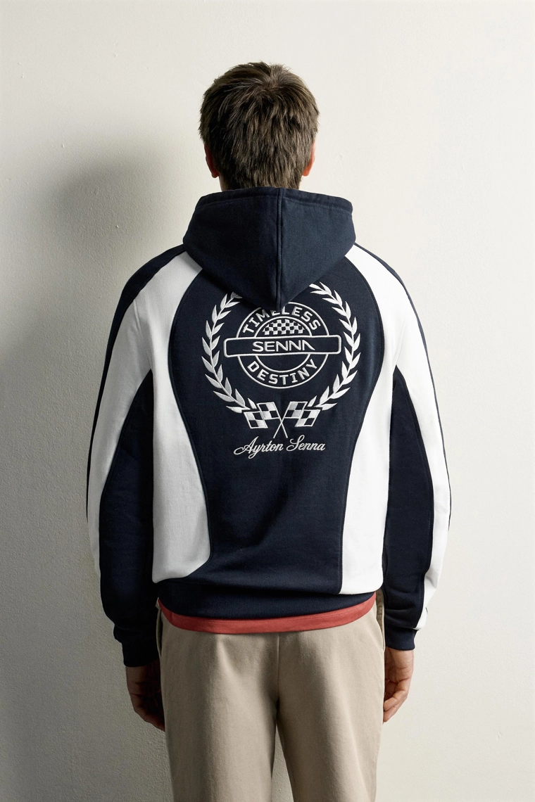 Толстовка с вышивкой ayrton senna © senna brands