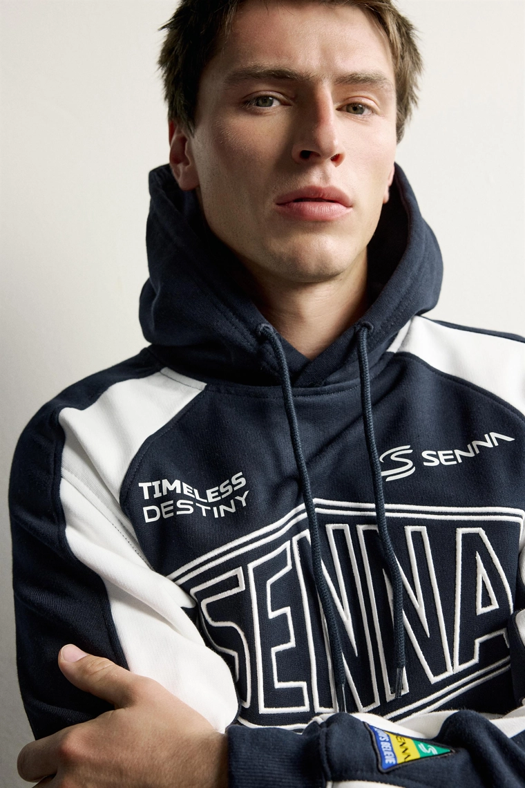 Толстовка с вышивкой ayrton senna © senna brands