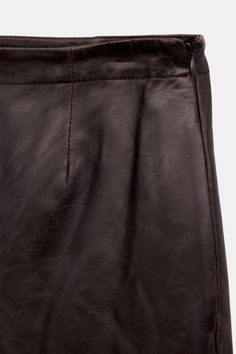 Штаны из натуральной кожи zw collection